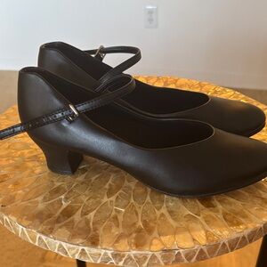 Chic Black Mary Jane Heels Dance Shoes for Theatre and Dance